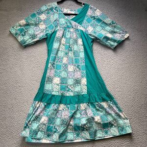 Vintage MuuMuu Hawaii Dress Womens Size P Sidan Short Sleeve